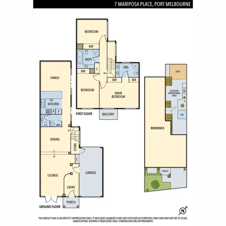 Floorplan of Homely house listing, 7 Mariposa Place, Port Melbourne VIC 3207