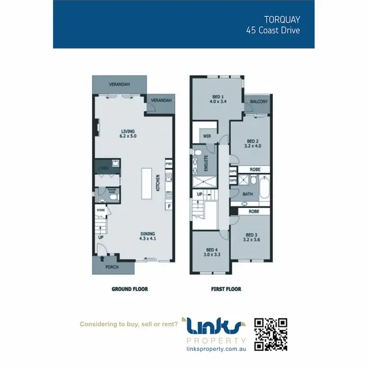 Floorplan of Homely townhouse listing, 45 Coast Drive, Torquay VIC 3228
