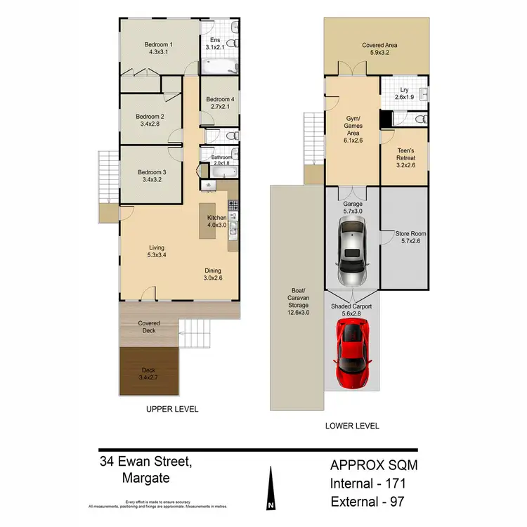 Floorplan of Homely house listing, 34 Ewan Street, Margate QLD 4019