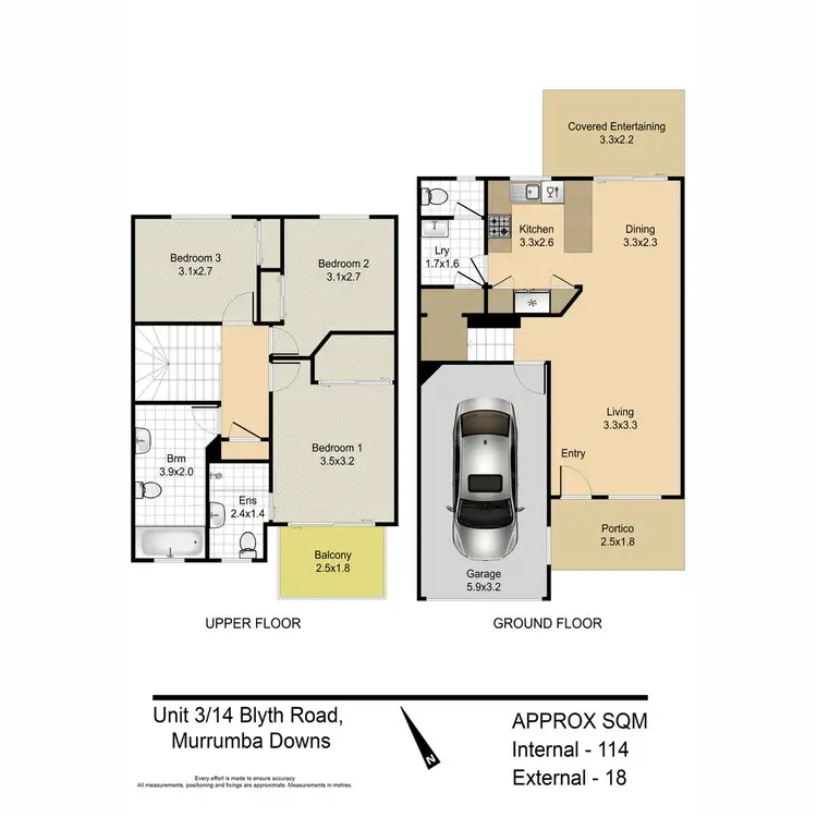 Floorplan of Homely house listing, 3/14 Blyth Road, Murrumba Downs QLD 4503
