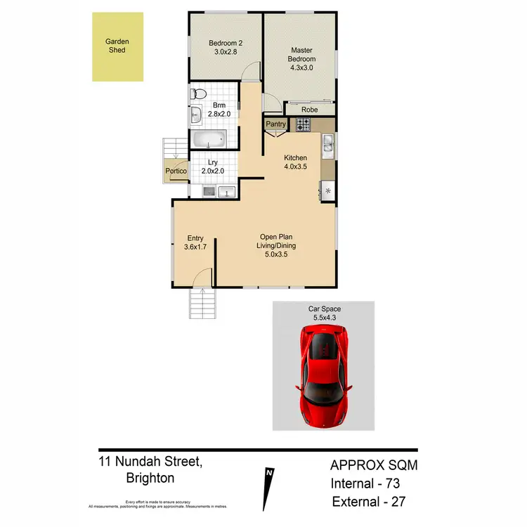 Floorplan of Homely house listing, 11 Nundah Street, Brighton QLD 4017