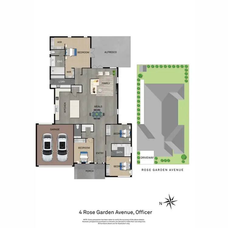 Floorplan of Homely house listing, 4 Rose Garden Avenue, Officer VIC 3809