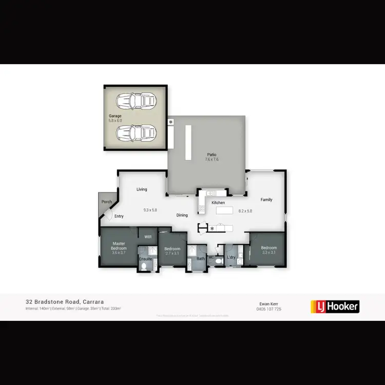 Floorplan of Homely house listing, 32 Bradstone Road, Carrara QLD 4211