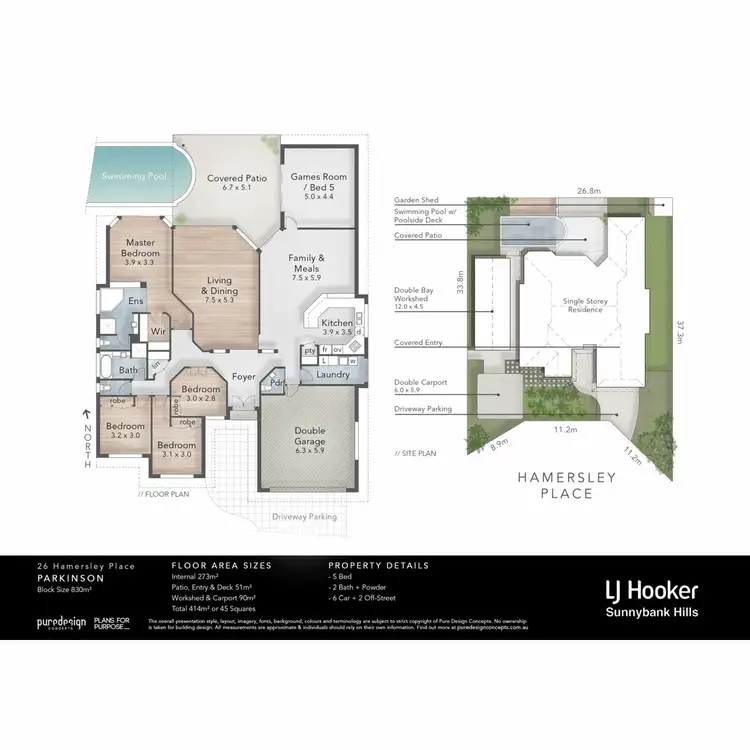 Floorplan of Homely house listing, 26 Hamersley Place, Parkinson QLD 4115