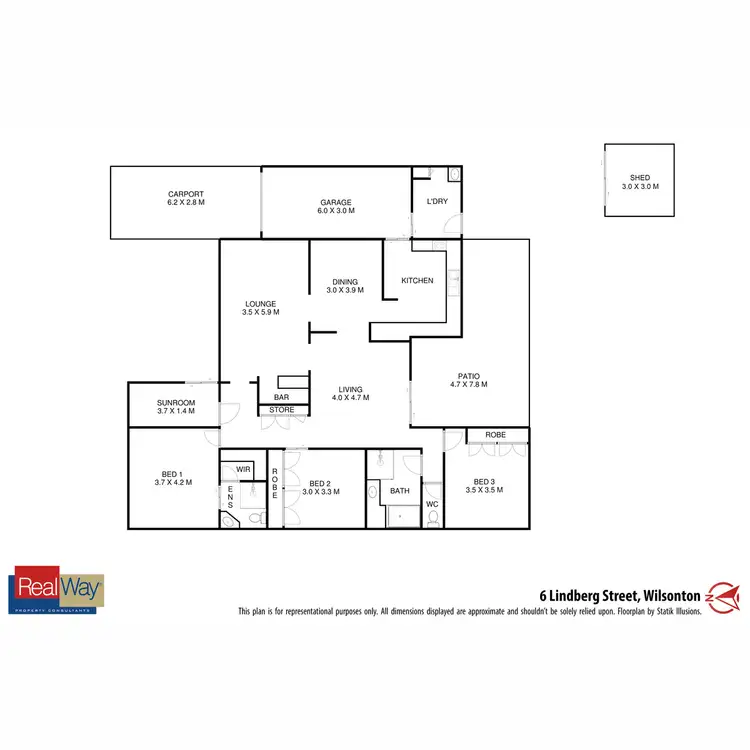 Floorplan of Homely house listing, 6 Lindberg Street, Wilsonton QLD 4350