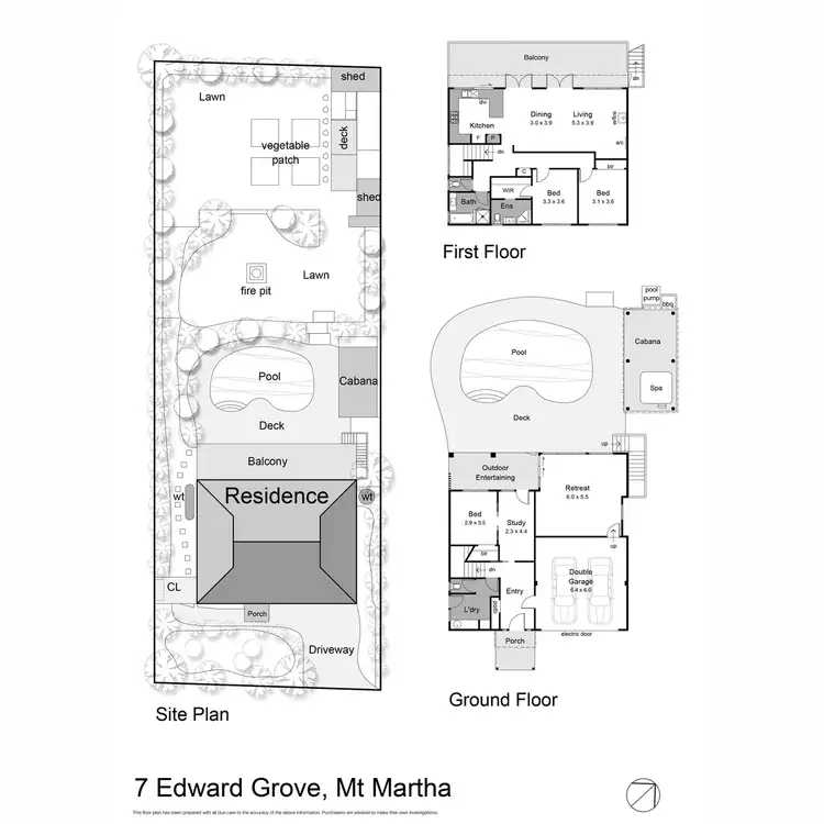 Floorplan of Homely house listing, 7 Edward Grove, Mount Martha VIC 3934