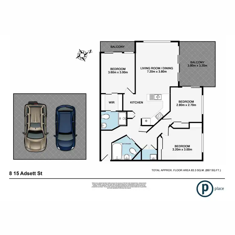 Floorplan of Homely unit listing, 8/15 Adsett Street, Taringa QLD 4068