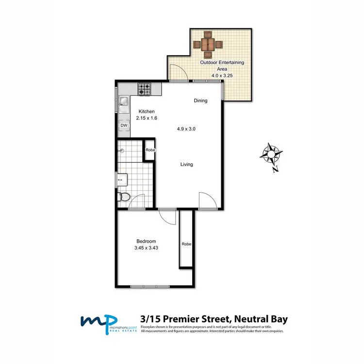 Floorplan of Homely apartment listing, 3/15 Premier Street, Neutral Bay NSW 2089