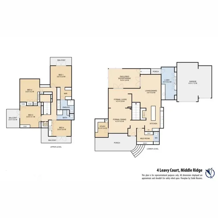 Floorplan of Homely house listing, 4 Leavy Court, Middle Ridge QLD 4350