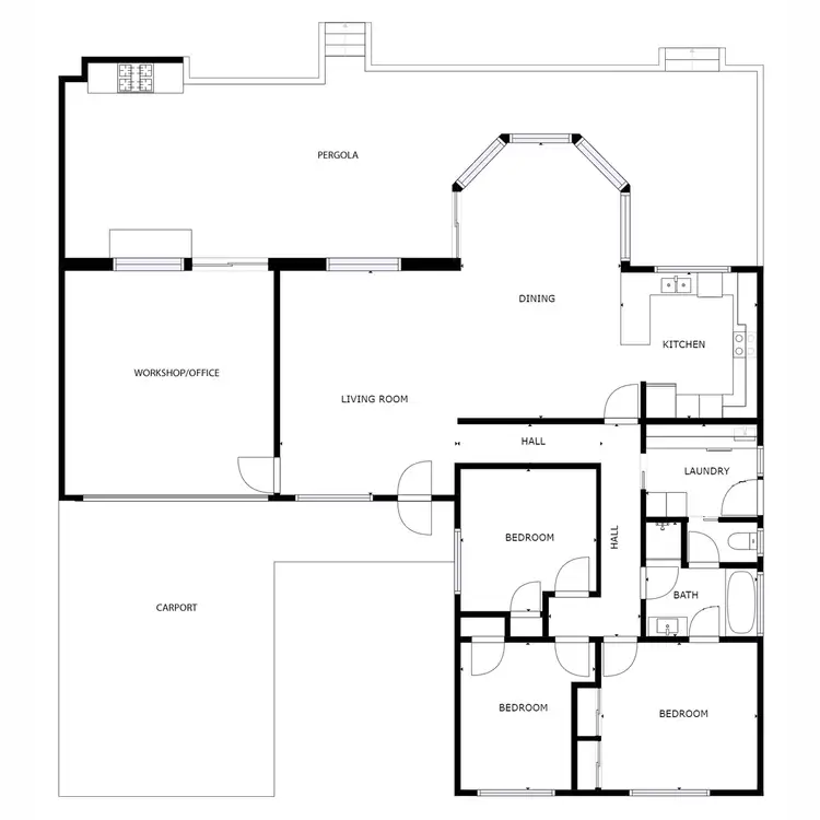 Floorplan of Homely house listing, 97 Mayfair Drive, Wodonga VIC 3690