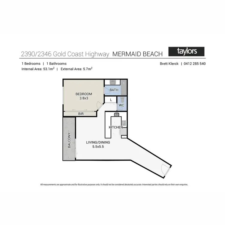 Floorplan of Homely apartment listing, 2290/2360 Gold Coast Highway, Mermaid Beach QLD 4218