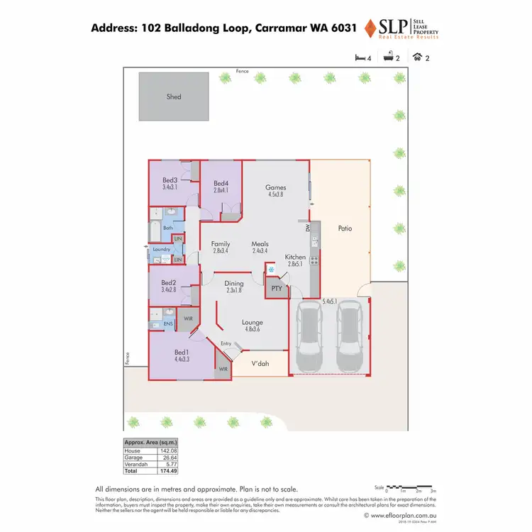 Floorplan of Homely house listing, 102 Balladong Loop, Carramar WA 6031