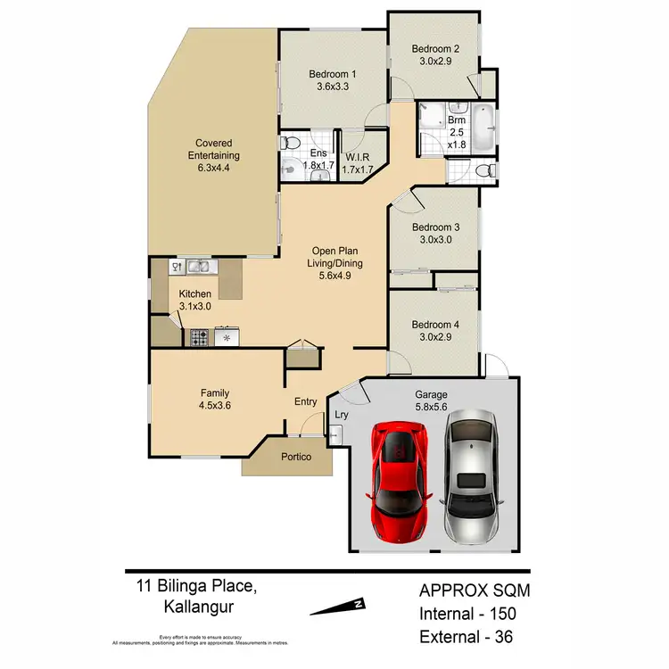 Floorplan of Homely house listing, 11 Bilinga Place, Kallangur QLD 4503