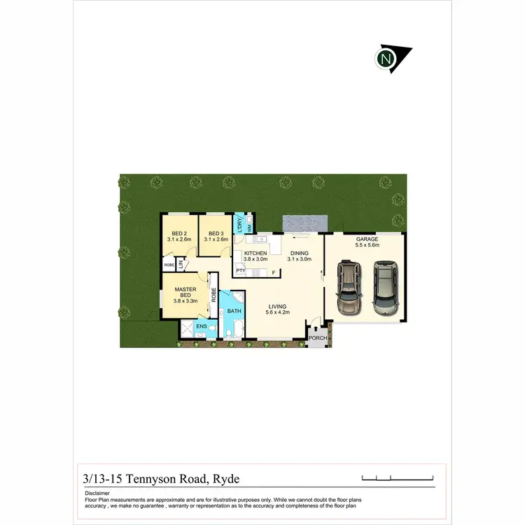Floorplan of Homely villa listing, 3/13-15 Tennyson Road, Ryde NSW 2112