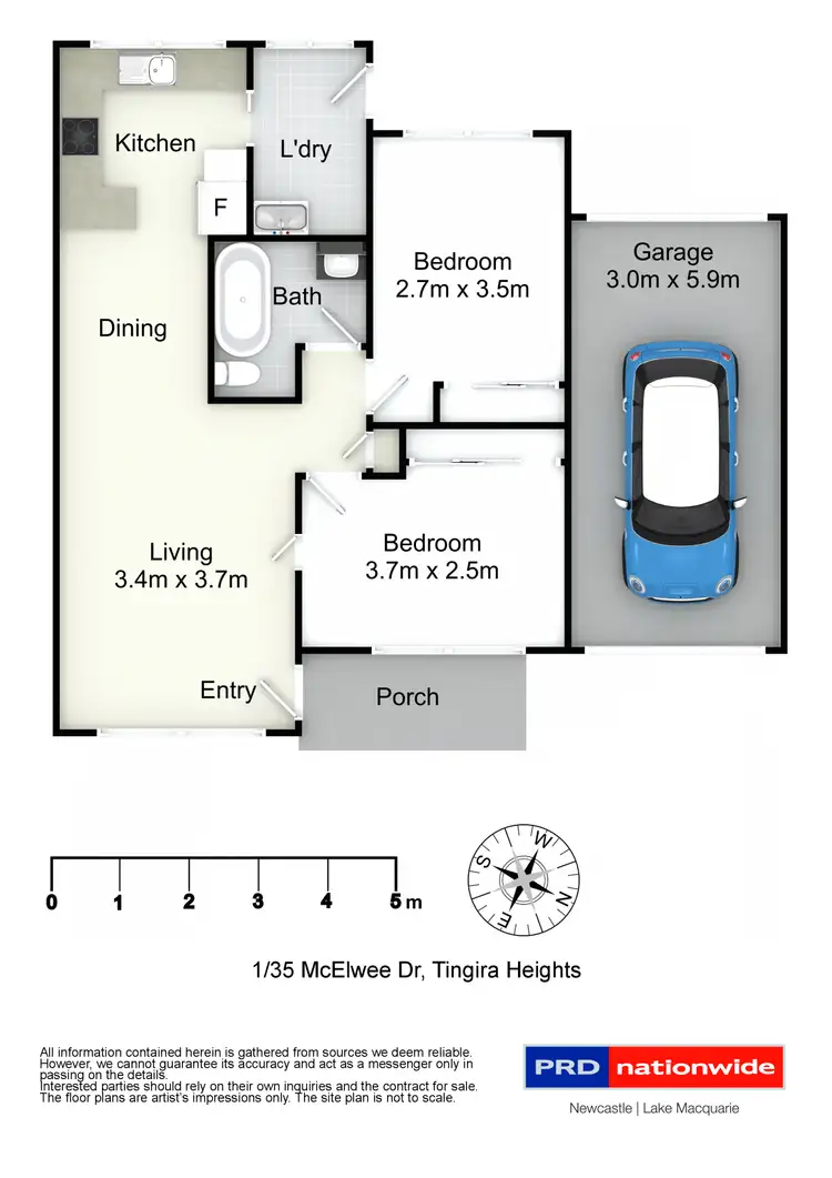 Floorplan of Homely villa listing, 1/35 Mcelwee Drive, Tingira Heights NSW 2290