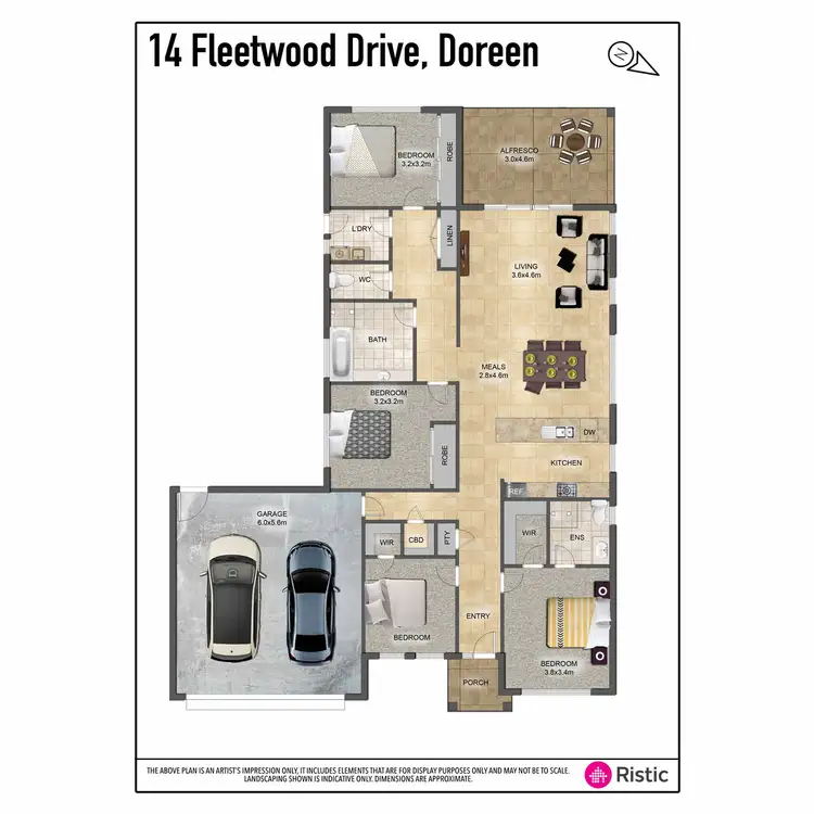 Floorplan of Homely house listing, 14 Fleetwood Drive, Doreen VIC 3754