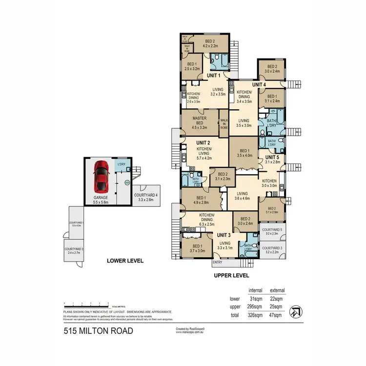 Floorplan of Homely block of units listing, 1-6/515 Milton Road, Toowong QLD 4066