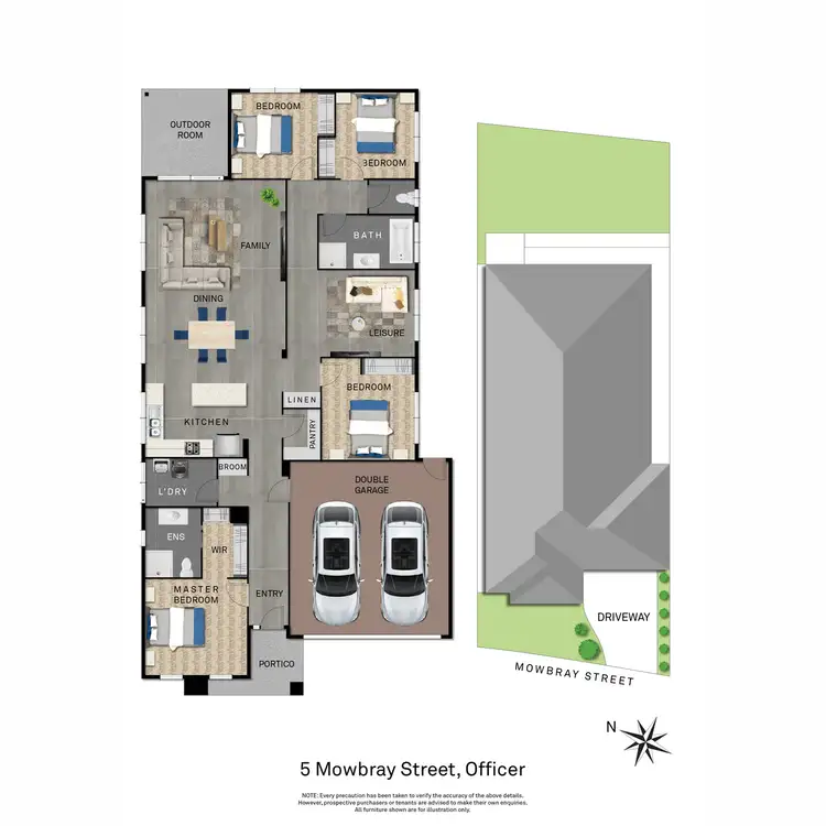 Floorplan of Homely house listing, 5 Mowbray Street, Officer VIC 3809