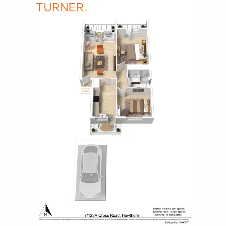 Floorplan of Homely unit listing, 7/123A Cross Road, Hawthorn SA 5062