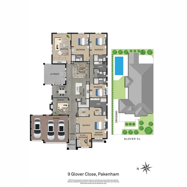 Floorplan of Homely house listing, 9 Glover Close, Pakenham VIC 3810