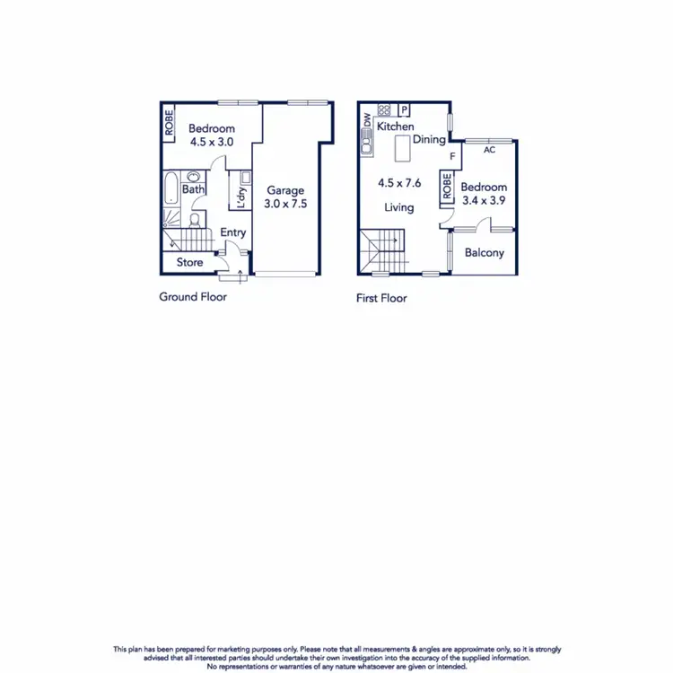 Floorplan of Homely townhouse listing, 7/162 Stockmans Way, Kensington VIC 3031