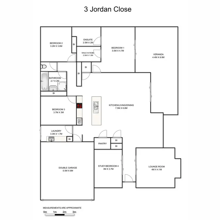 Floorplan of Homely house listing, 3 Jordan Close, Grafton NSW 2460