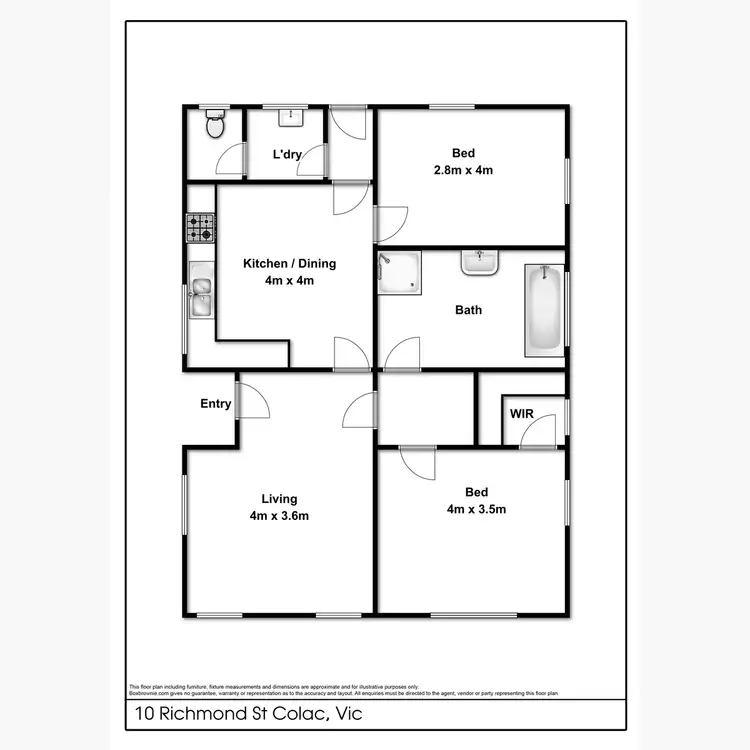 Floorplan of Homely house listing, 10 Richmond Street, Colac VIC 3250