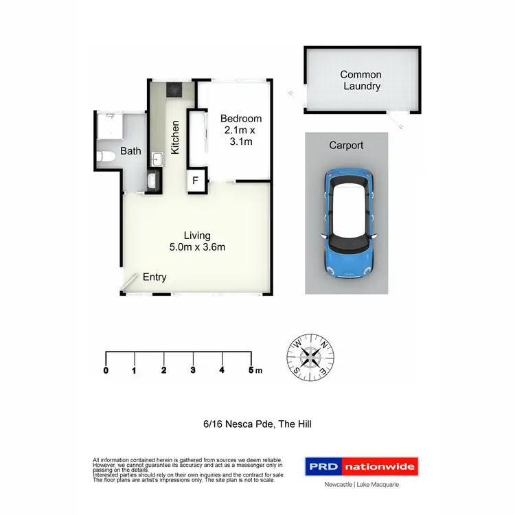 Floorplan of Homely unit listing, 6/16 Nesca Parade, The Hill NSW 2300