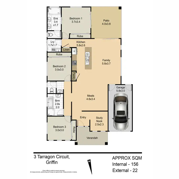 Floorplan of Homely house listing, 3 Tarragon Parade, Griffin QLD 4503