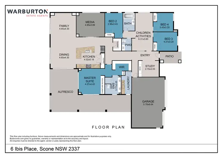 Floorplan of Homely house listing, 6 Ibis Place, Scone NSW 2337
