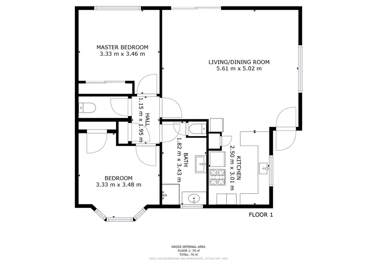 Floorplan of Homely house listing, 7/21-25 Vieste Drive, Glenorchy TAS 7010