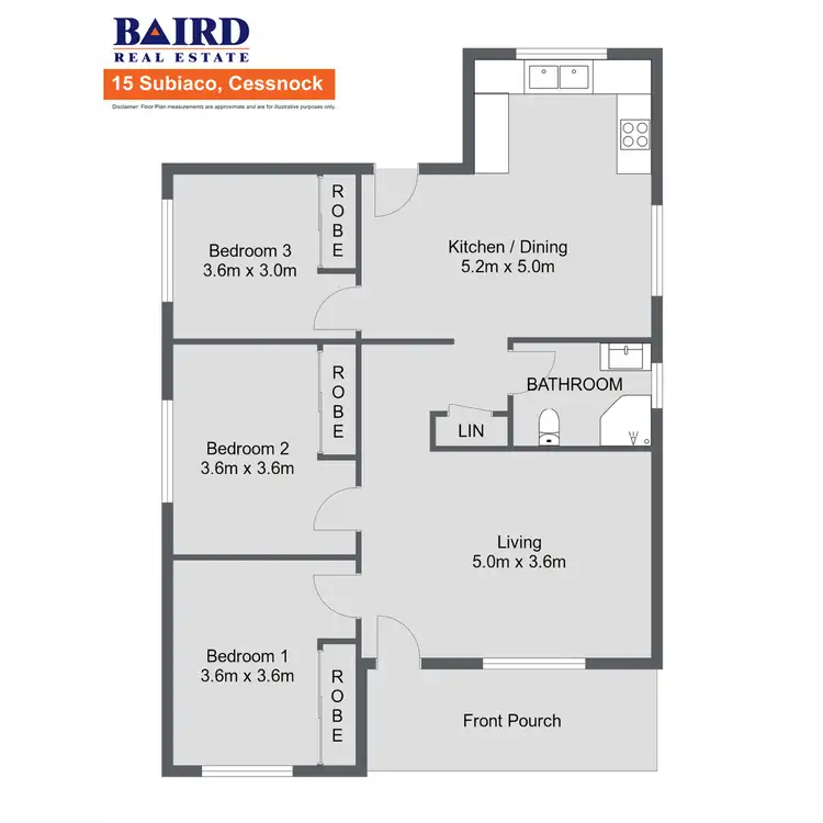 Floorplan of Homely house listing, 15 Subiaco Avenue, Cessnock NSW 2325