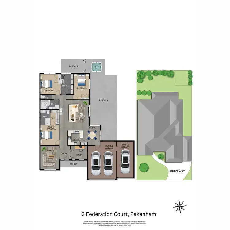 Floorplan of Homely house listing, 2 Federation Court, Pakenham VIC 3810