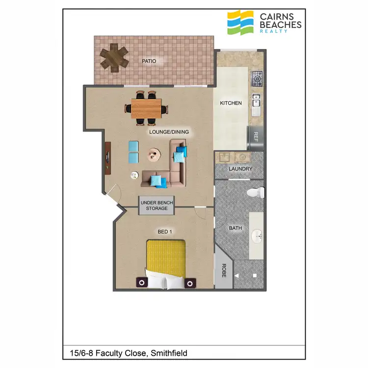 Floorplan of Homely apartment listing, 15/6-8 Faculty Close, Smithfield QLD 4878