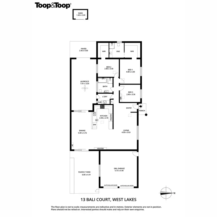 Floorplan of Homely house listing, 13 Bali Court, West Lakes SA 5021