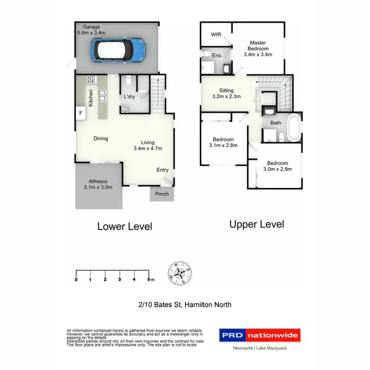 Floorplan of Homely townhouse listing, 2/10 Bates Street, Hamilton North NSW 2292