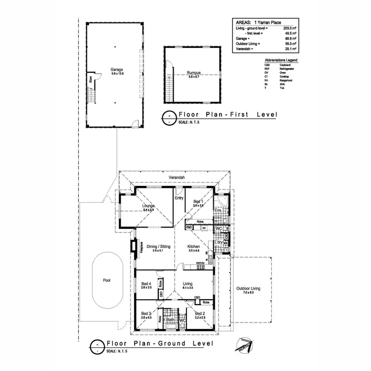 Floorplan of Homely rural property listing, 1 Yarran Place, Springvale NSW 2650