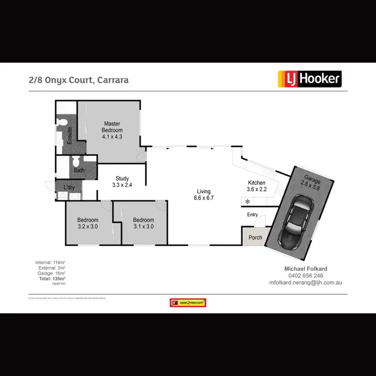 Floorplan of Homely house listing, 2/8 Onyx Court, Carrara QLD 4211