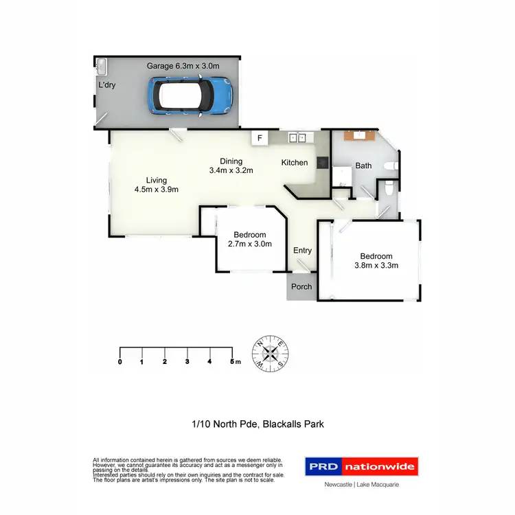 Floorplan of Homely unit listing, 1/10 North Parade, Blackalls Park NSW 2283