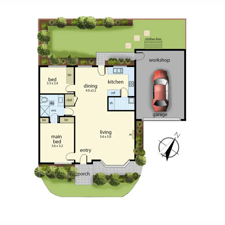 Floorplan of Homely unit listing, 4/30-32 Weir Street, Rye VIC 3941