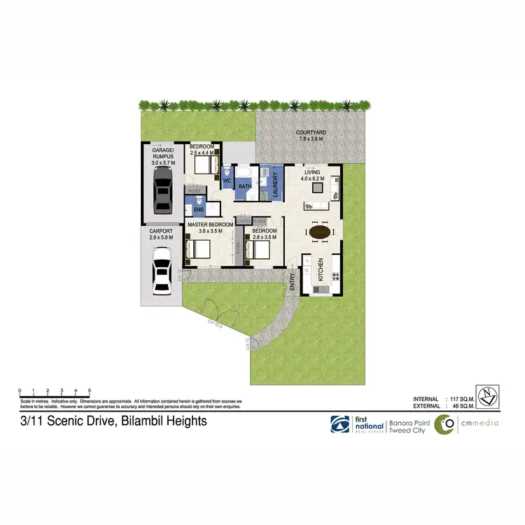 Floorplan of Homely semi-detached listing, 3/11 Scenic Drive, Bilambil Heights NSW 2486