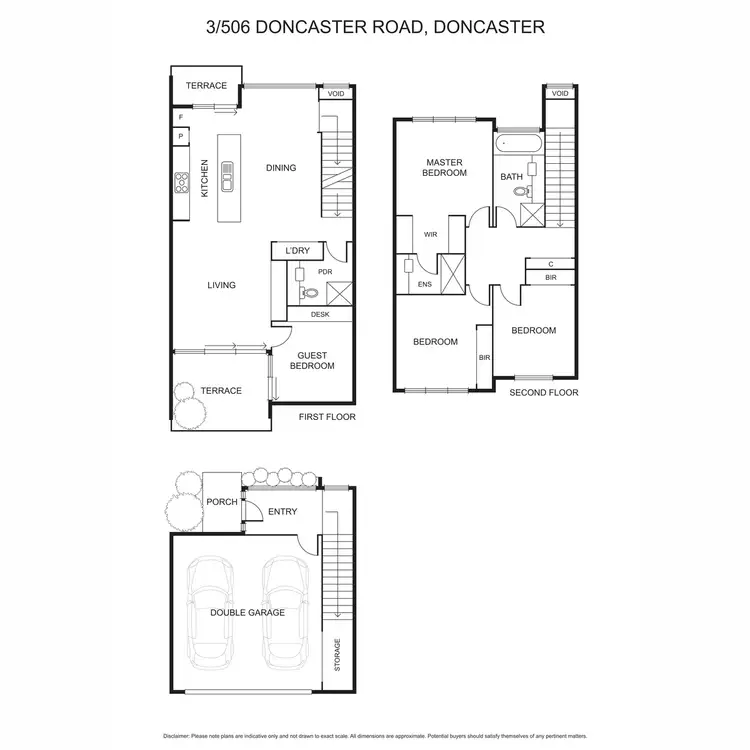 Floorplan of Homely townhouse listing, 3/506 Doncaster Road, Doncaster VIC 3108