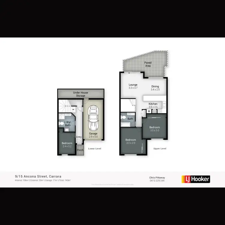 Floorplan of Homely townhouse listing, 9/15 Ancona Street, Carrara QLD 4211