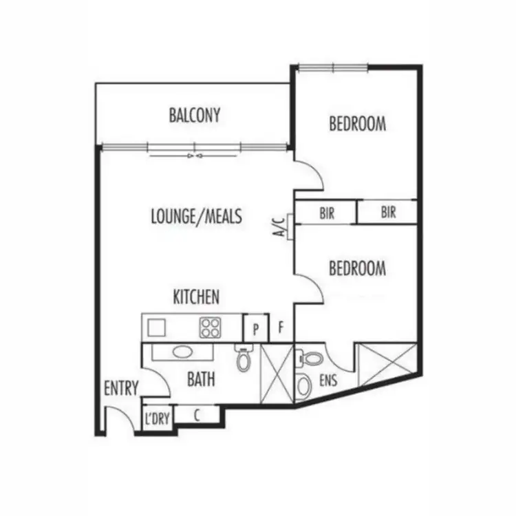 Floorplan of Homely apartment listing, 1510/675 La Trobe Street, Docklands VIC 3008