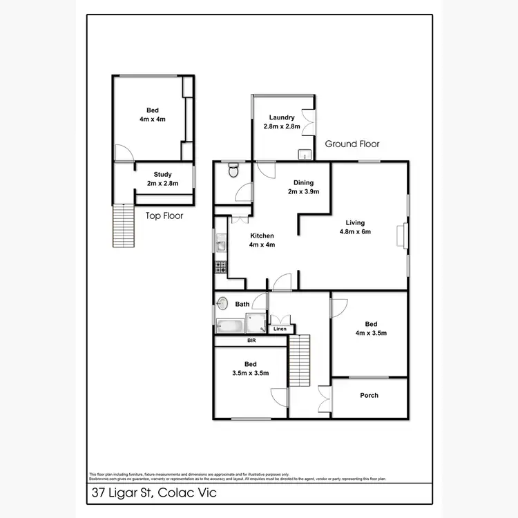 Floorplan of Homely house listing, 37 Ligar Street, Colac VIC 3250