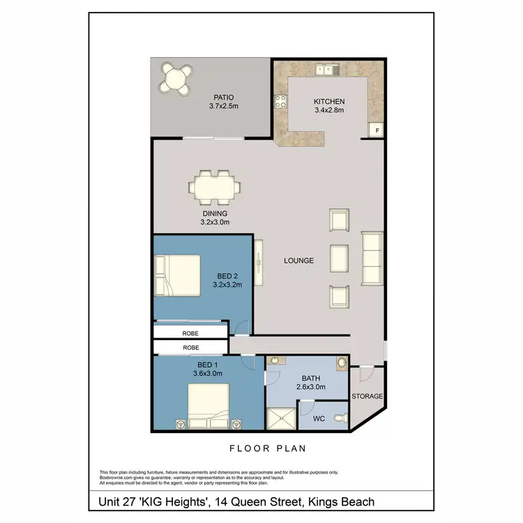 Floorplan of Homely unit listing, 27/14 Queen Street, Kings Beach QLD 4551