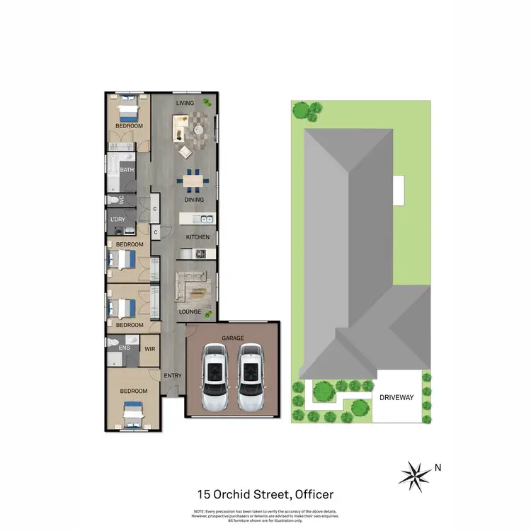 Floorplan of Homely house listing, 15 Orchid Street, Officer VIC 3809