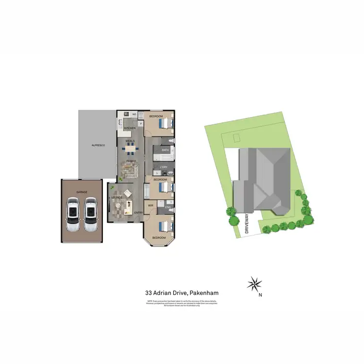 Floorplan of Homely house listing, 33 Adrian Drive, Pakenham VIC 3810