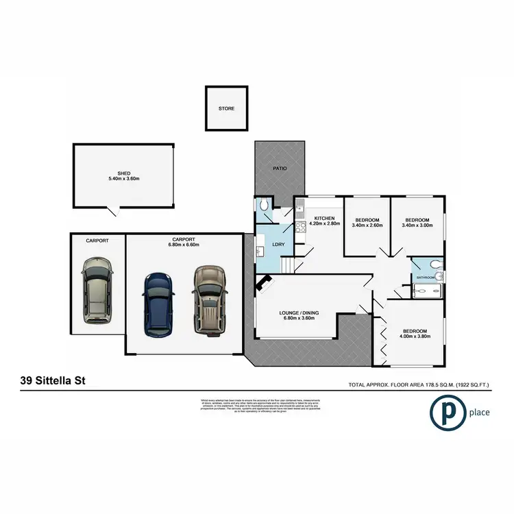 Floorplan of Homely house listing, 39 Sittella Street, Inala QLD 4077