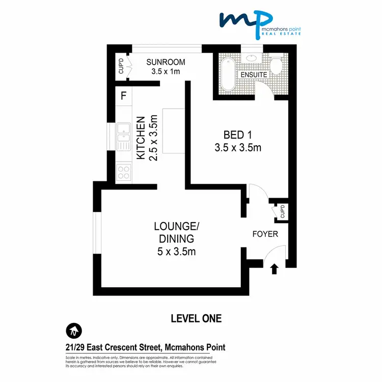 Floorplan of Homely apartment listing, 21/29 East Crescent Street, Mcmahons Point NSW 2060